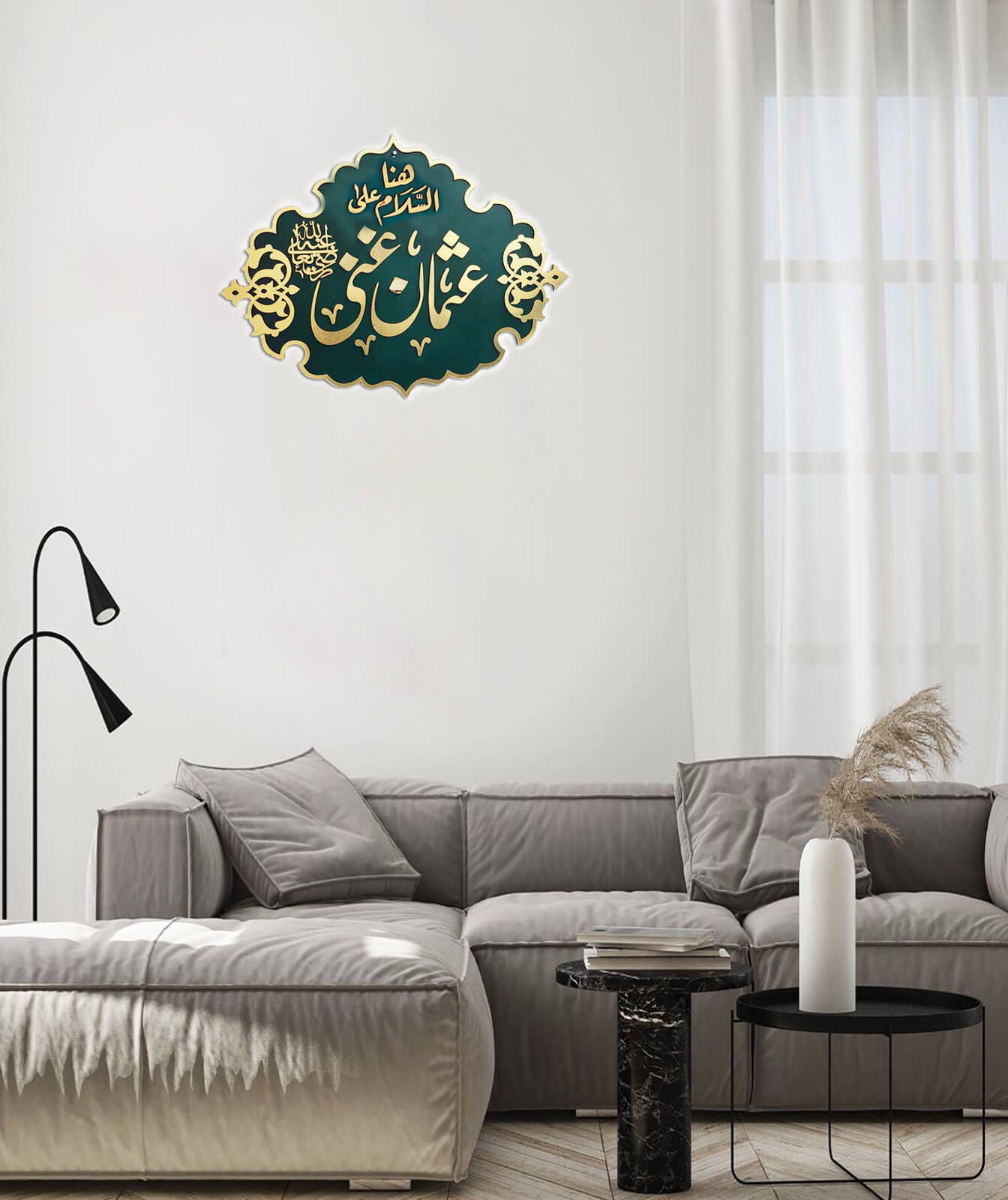 01-4 | Masjid Nabwi Design | Hazrat Usman Ghani R.A | Premium Islamic Wall Art  (Size Approx: 1.5 Feet ×2 Feet)